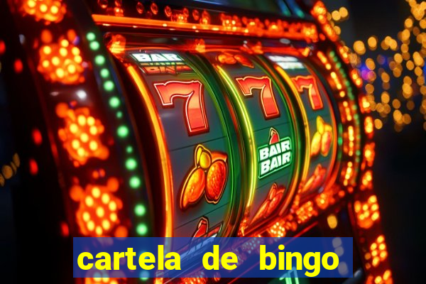 cartela de bingo pra imprimir