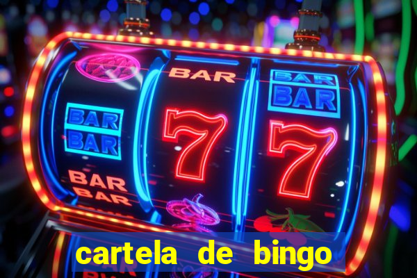 cartela de bingo pra imprimir