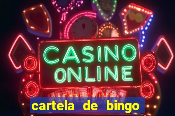 cartela de bingo pra imprimir