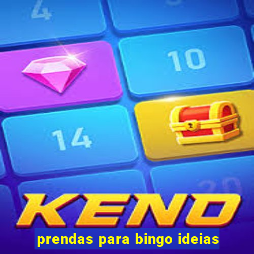 prendas para bingo ideias