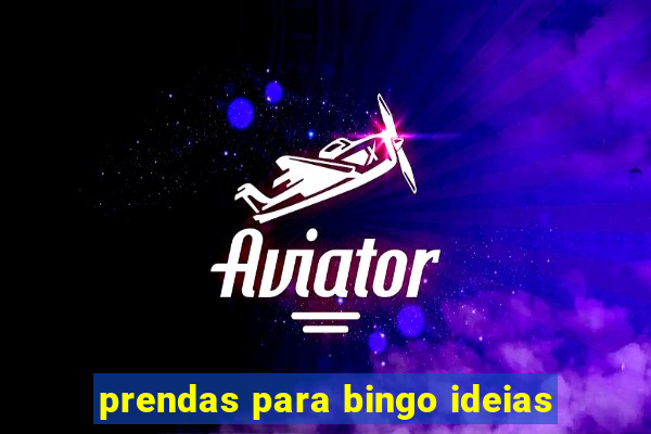 prendas para bingo ideias