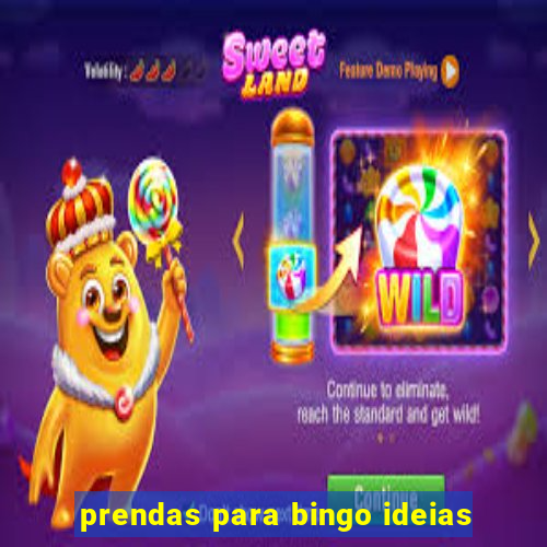 prendas para bingo ideias