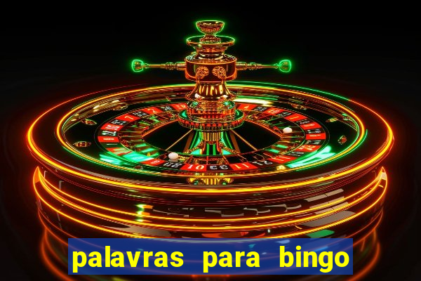 palavras para bingo cha de bebe