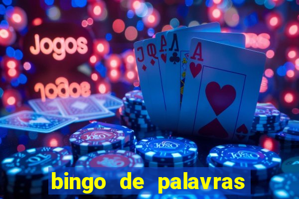 bingo de palavras 3 ano