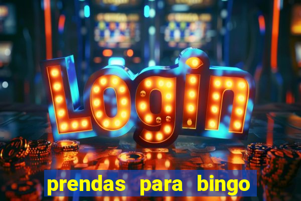 prendas para bingo de natal