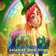 palavras para bingo de cha de lingerie