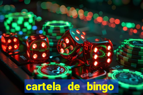 cartela de bingo cha de panela