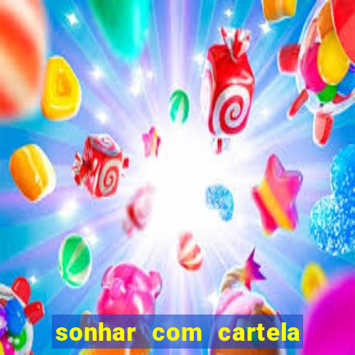 sonhar com cartela de bingo