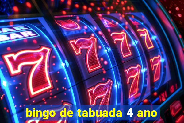 bingo de tabuada 4 ano