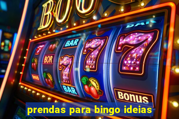 prendas para bingo ideias