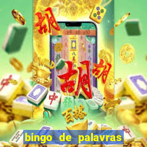 bingo de palavras 3 ano